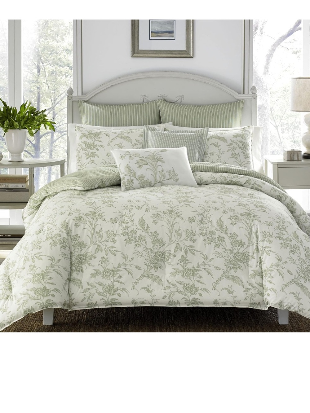 Laura Ashley Home - Queen Duvet Cover Set, Reversible Cotton Bedding